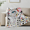 Cat Throw Blanket Colorful Spot Cats Blanket Cute Pet Cats Gift for Cat Lover Throw Blanket Flannel Fleece Cozy Fuzzy Plush Throw Blankets for Bed Chair Couch