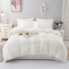 Luxury Soft Fluffy Faux Fur Comforter King Size Plush Comforter Comforter Set Tie-Dyed Colorful Bedding Sets 3 Pieces with 2 Pillow Cases Long Plush Blanket Duvet Cover 