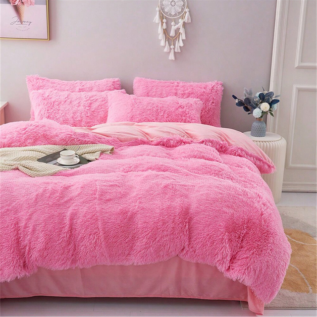 Tie Dye Plush Fleece Blanket Oversided Double Bedding Set Plush Shaggy Velvet Duvet Cover 3 Pieces (1 Faux Fur Duvet Cover + 2 Faux Fur Pillowcases) for Bedroom Couch Sofa 