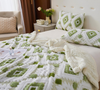 Large Bohemian Bed Blankets 80'' × 90'', Ultra Soft Aztec Bed Blanket for All Season, Cozy, Plush, Bohemian Throw Blanket for Bed/Couch/Sofa/Office/Camping, Green
