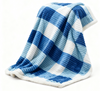 Printed & Striped Flannel Fleece Throw Blanket for Couch Soft & Warm Fluffy Cream White Blanket, Decorative And Giftable Striped Blankets for Women, Men