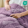 Fleece Weighted Blanket for Adults (60" x 80" 15lbs, Purple), Dual Sided Cozy Soft Sherpa Heavy Blanket, 3D Imitation Turtle Shell Warm Jacquard Flannel Weighted Blankets for Couch and Bed