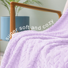 Fleece Throw Blanket for Couch and Bed, 50x70 Inches Soft Cozy Jacquard Flannel Blankets, Lightweight Fuzzy Plush Warm Throws for Women, Lilac Purple
