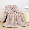 Chunky Knit Plush Throw Blanket – Luxury Ultra Soft Solid Color Knit Blanket for Sofa & Bed, Cozy All-Season Decorative Winter Throw