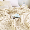 Chunky Knit Plush Throw Blanket – Luxury Ultra Soft Solid Color Knit Blanket for Sofa & Bed, Cozy All-Season Decorative Winter Throw, OEM Custom Size Manufacturer
