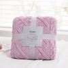 Cozy Lightweight 3D Fleece Throws Blanket Solid Color Plush Throw Blanket 50"x60" for Bedroom Chairs Sofa Couch Indoors And Outdoors Soft Jacquard Throw Blanket for Girls Women 