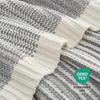 Premium Chenille Throw Blanket, Soft Cozy Luxury Two-Tone Knit Blanket for Couch, Sofa, Chair, Home Decor, Grey & Ivory 50"x60"