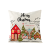 Snowman Merry Christmas 45x45 Cm Cushion Covers Christmas Xmas Tree Red Pillow Covers for Winter Holiday Decorative Throw Pillow Cases for Sofa Couch Bedroom Living Room Home 
