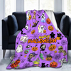 Halloween Printed Flannel Blanket Soft Flannel Ghost Blanket, Cozy Plush for Couch, Sofa & Bed, Fall Winter Decor, for Kids & Adults
