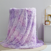 Tie-dye Printed Soft Warm Throw Blanket for Couch Bed Sofa Solid Colors Traveling Throws Fluffy Flannel Blanket for Children Adults 
