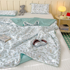 Print Bedding Set for Boys Girls Children Summer Keep Cool Light & Breathable Simple Cotton Quilts 