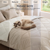 King Size Comforter Set, Soft Reversible Bedding for All Seasons, 3 Pieces Down Alternative Bed Set Includes 1 Lightweight Comforter (104"x90") and 2 Pillow Shams (20"x36"), Beige & Ivory